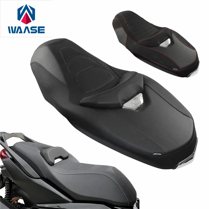 WAASE Per Yamaha XMAX300 XMAX X-MAX 300 2018 2019 2020 2021 2022 Sedile integrato per pilota anteriore e cuscino passeggero posteriore