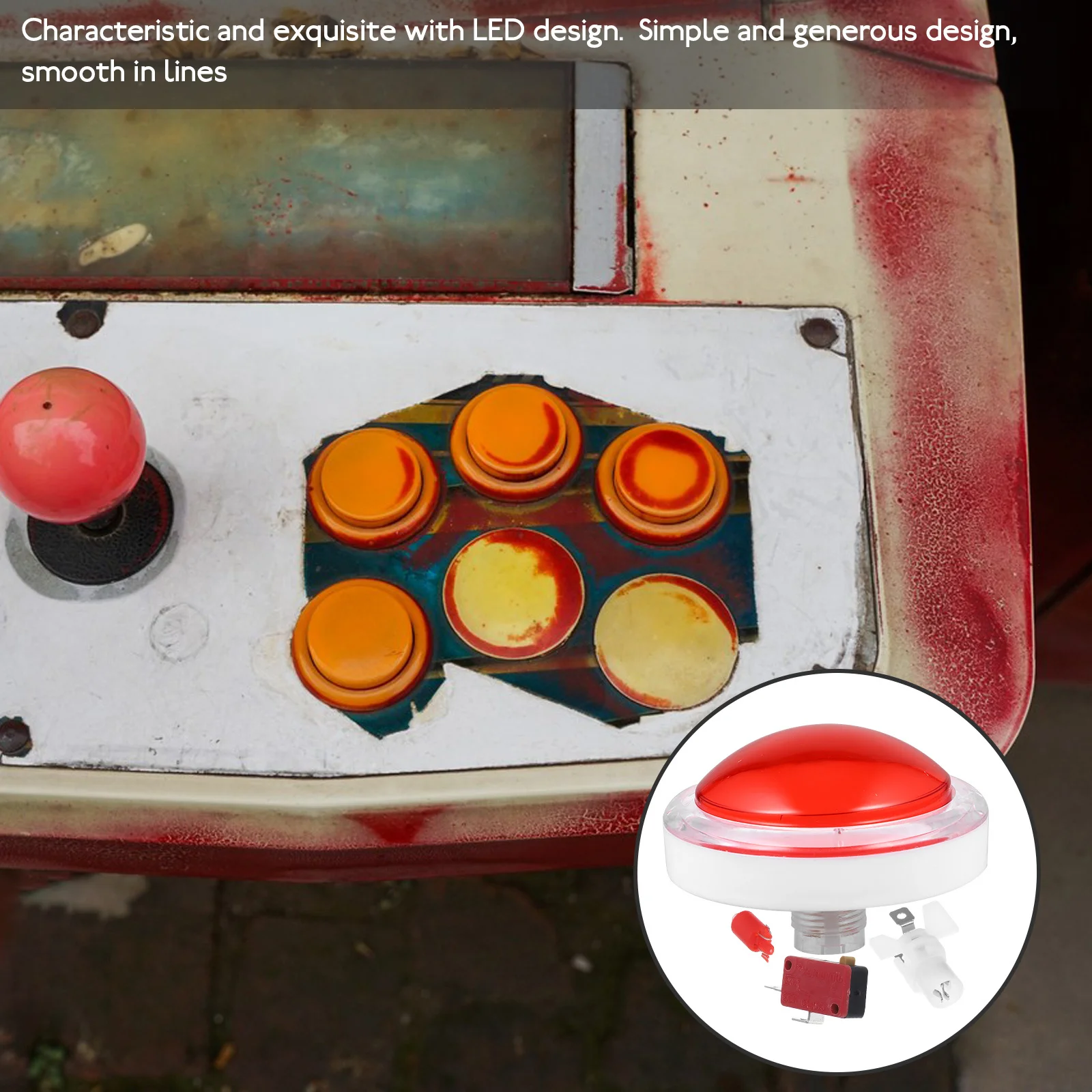 인터랙티브 답변 게임용 라이트 사운드 라운드 버튼 스위치가 포함된 게임 버저 1세트 휴대용 버저 시스템 액세서리