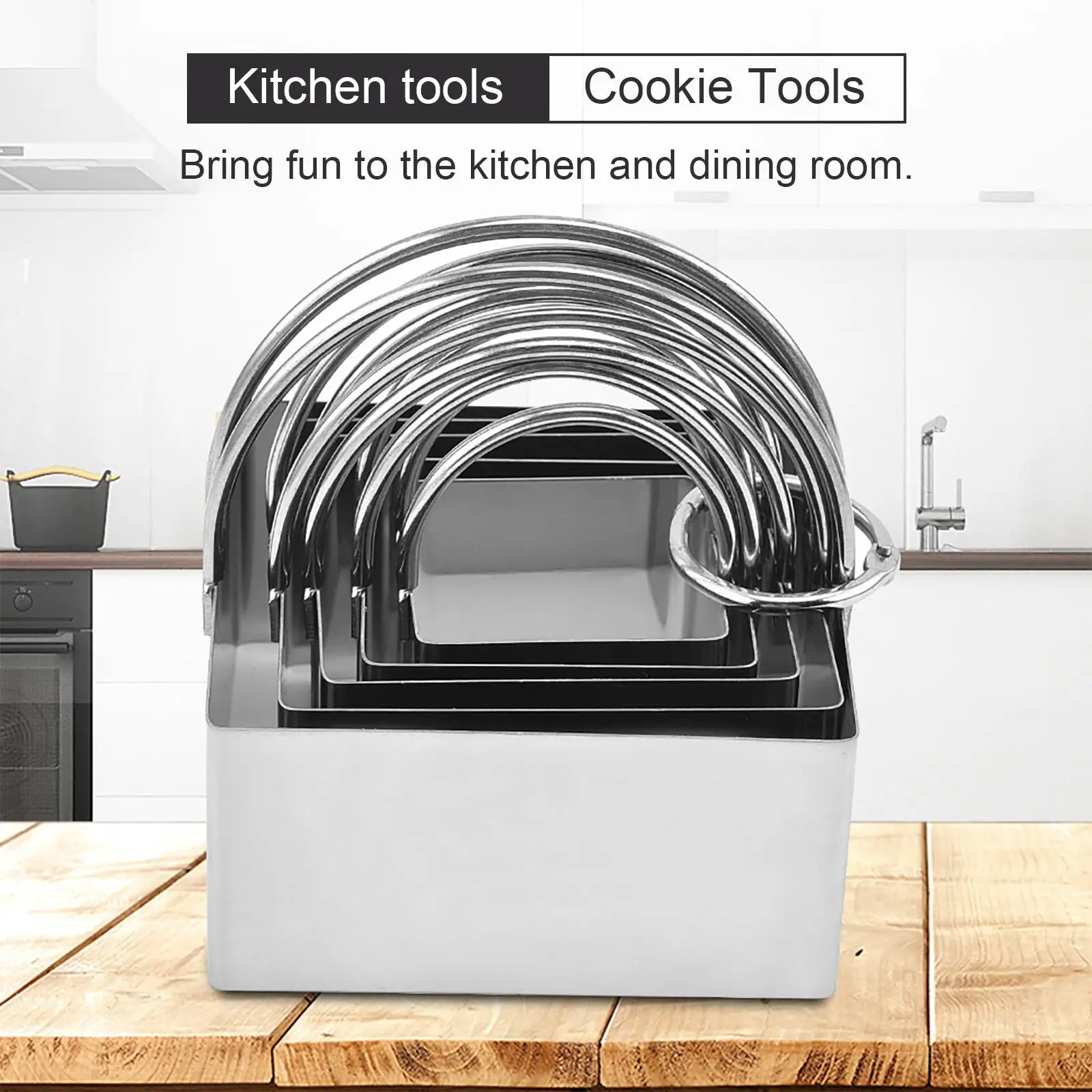 Cookies Cutter 5 Pieces Square Baking Dough Tools for Making Cookies Biscuits Scones Pastry Flaky Rce Cracker Sandwich