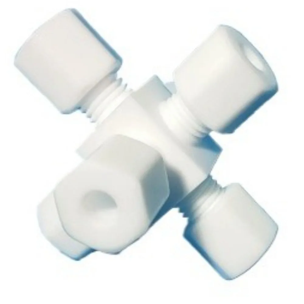 

Крестообразный 5-ходовой 3, 4, 6, 8, 10, 12 мм, 1/8 дюйма, 1/4 дюйма, 3/8 дюйма, 1/2 дюйма, наружный диаметр трубки, компрессионное соединение, соединитель для фитинга из ПТФЭ, разветвитель лаборатории