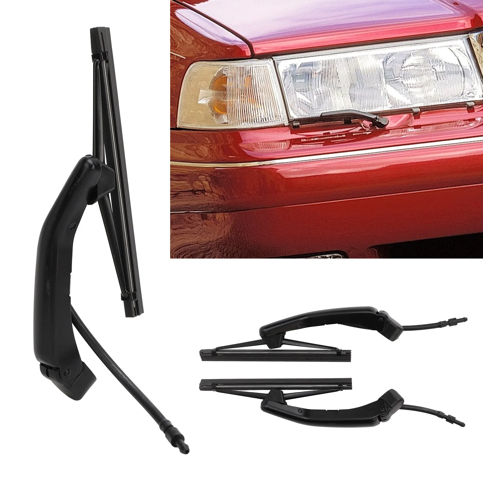 

1 пара щеток стеклоочистителя автомобиля 274431 комплект щеток стеклоочистителя фар автомобиля с насадкой омывателя для Volvo 960 S80 S90 V90