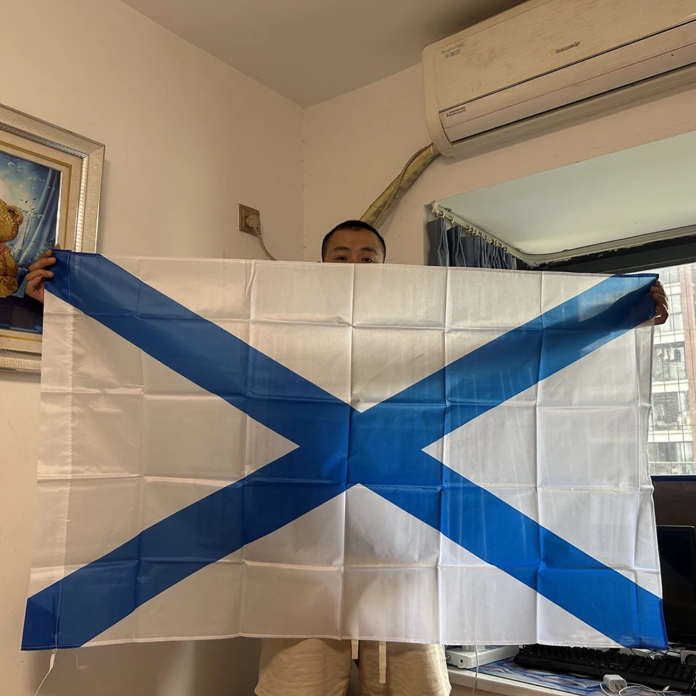 (SKY FLAG)Russia flag 90X150CM polyester russian army military marine corps saint andrew Andreevskiy saltire navy flag