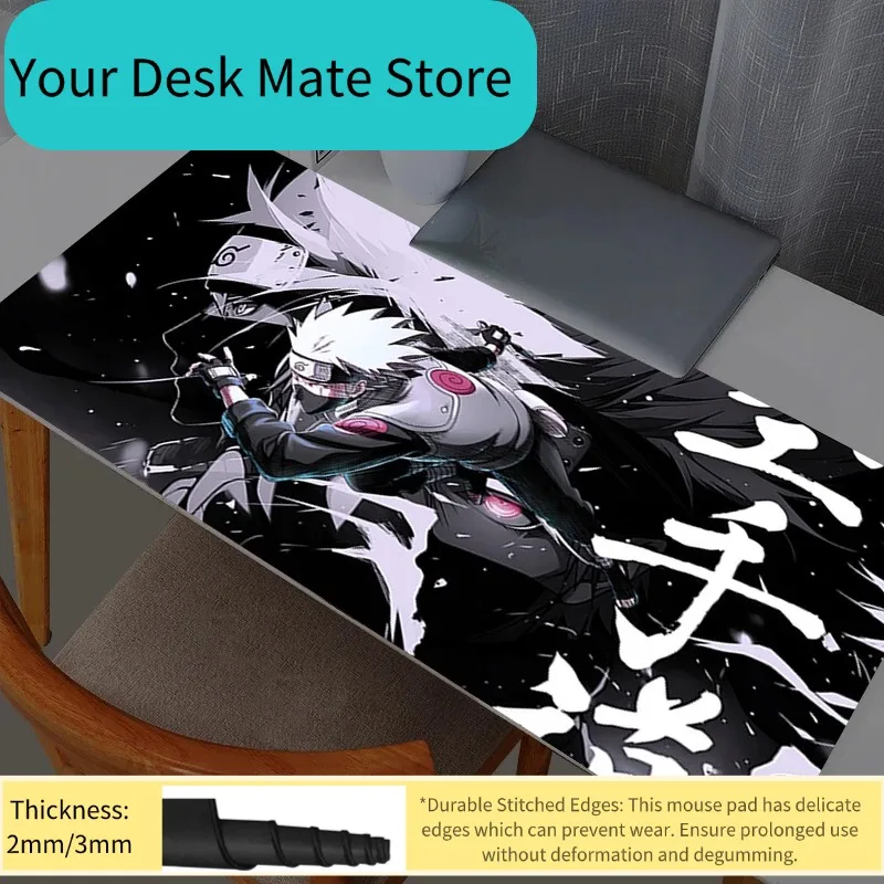 

Mouse Pads Naruto Kakashi Hatake Mouse Pad Gamer Large Computer Notebook Pc Mousepad Carpet Gaming Accessories Keyboard Desk Mat