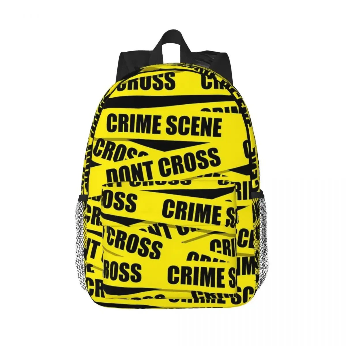 Dont Cross Crime Scene Tape Backpacks Boys Girls Bookbag Fashion Students School Bag Laptop Rucksack Shoulder Bag Large Capacity