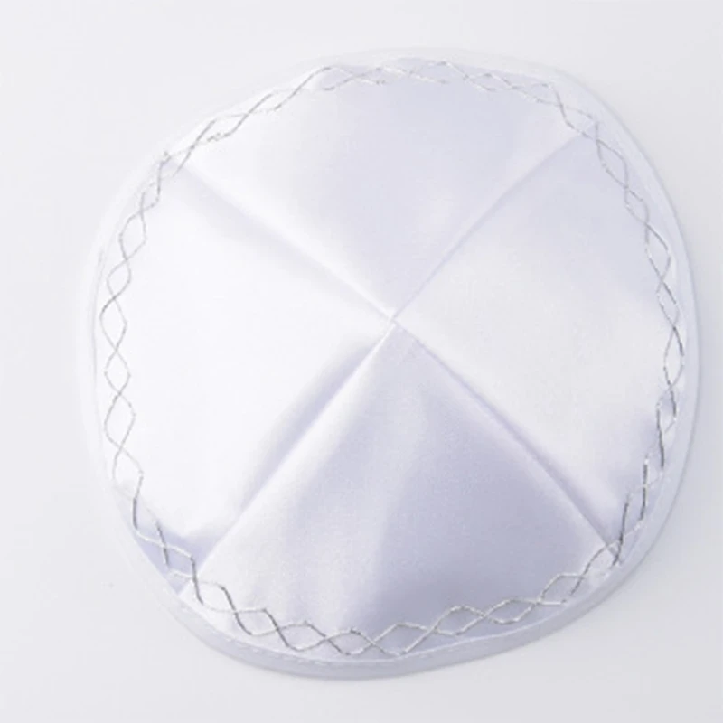 Adult Kippah, White Comfortable and Breathable Yarmulka Hat Kippah Jewish Kippah Israeli Yarmulke 19cm Dropshipping