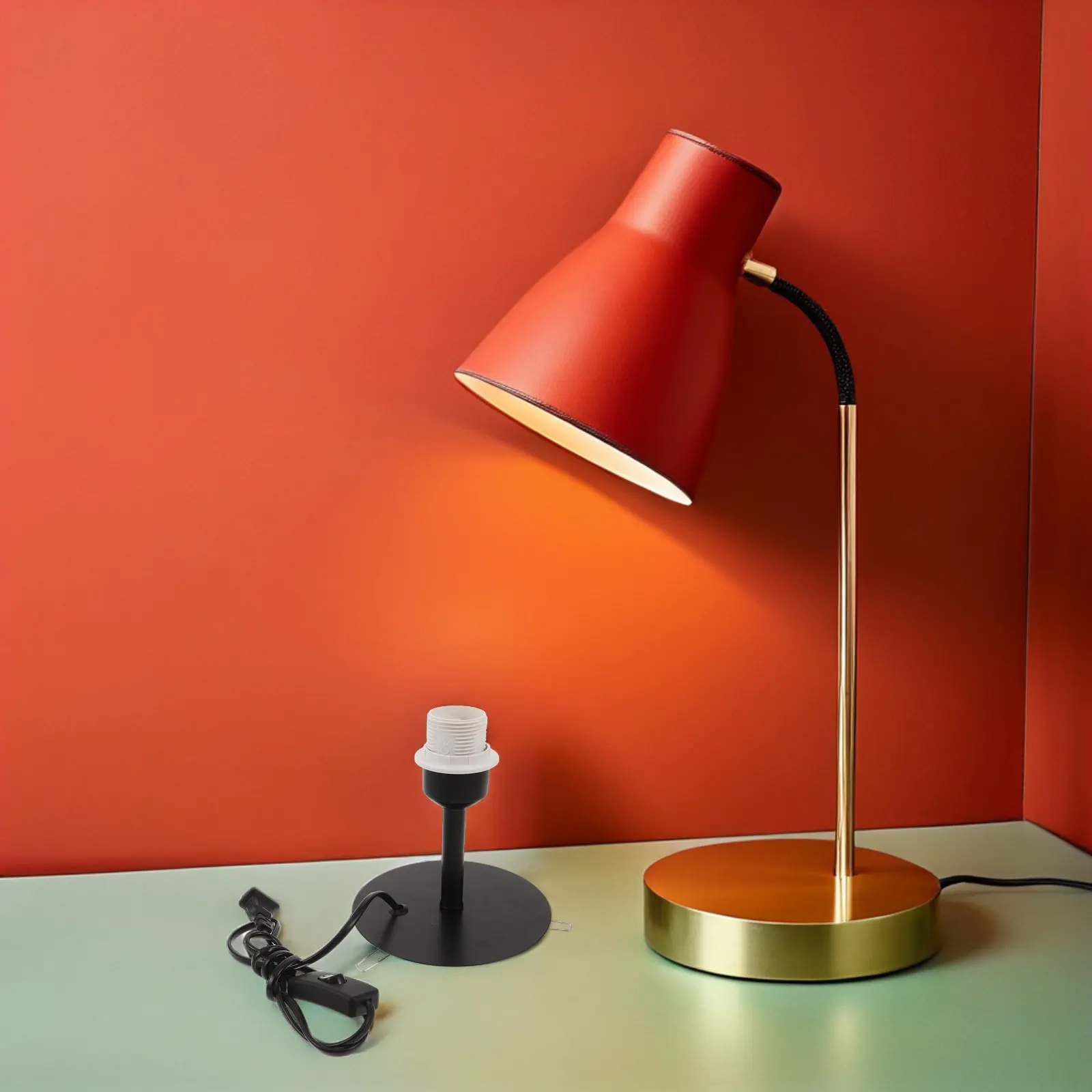 

Stylish Lamp Base for Home Office Desk Decorative Lighting Fixture with Adjustable Brightness and Touch Control