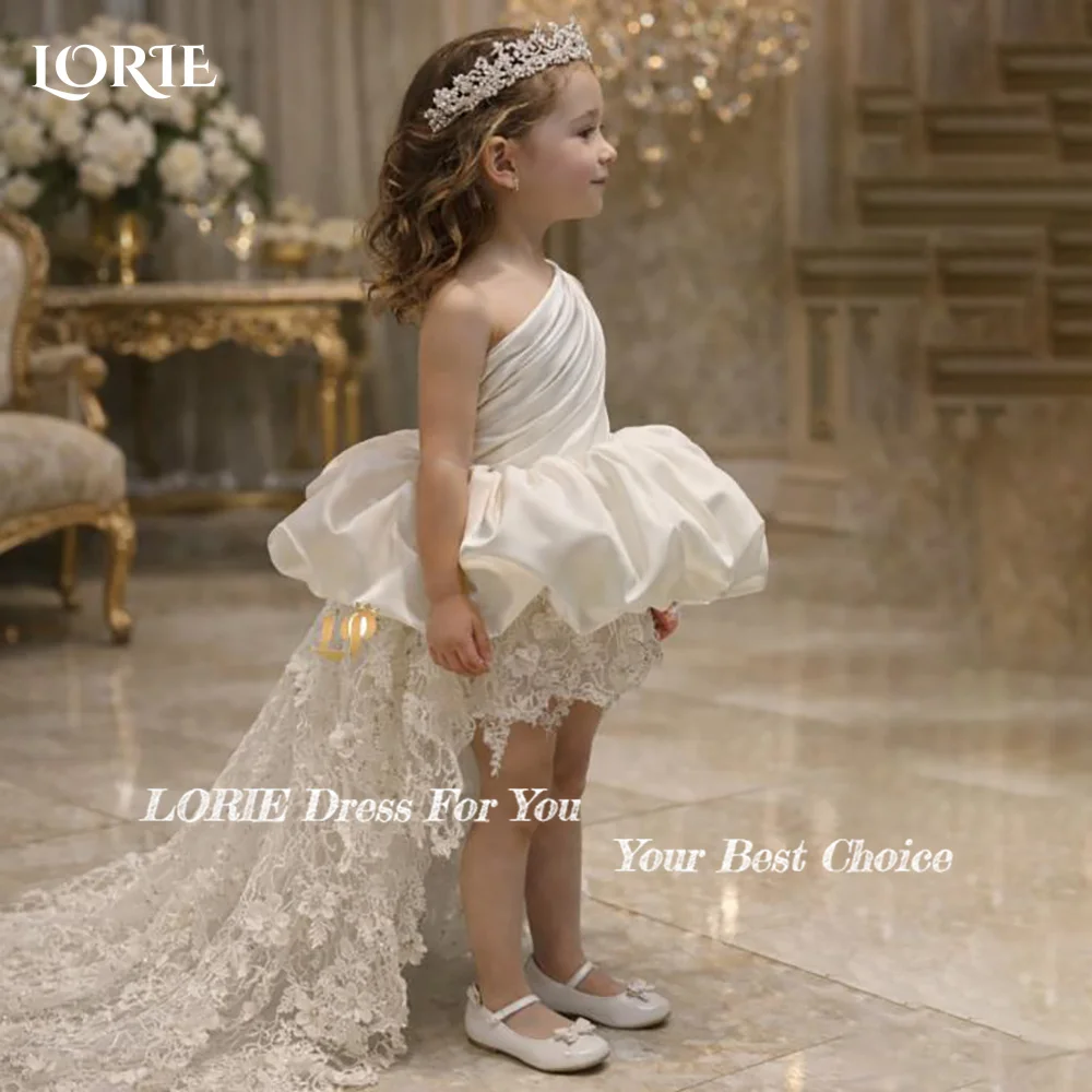 LORIE Sweet Flower Girl Dress for Weddings A-Line Midi  Lace Kids Formal Outfit Flower Girl Dresses Customized Gril Party Gowns