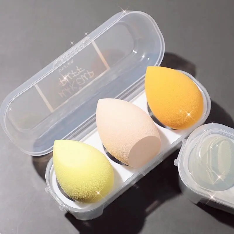 Bag Makeup Sponge Powder Puff Dry and Wet Combined Beauty Cosmetic Ball Foundation Powder Puff Bevel Cut Make Up Sponge Tool