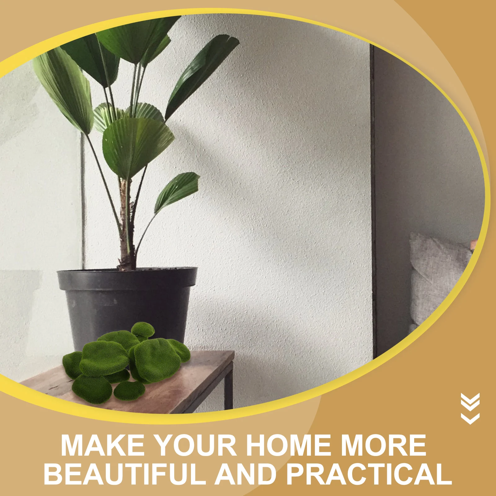 

Decorative Moss Stone Decoration Artificial Plant Wall Rockery Ornament Faux Plants Outdoor