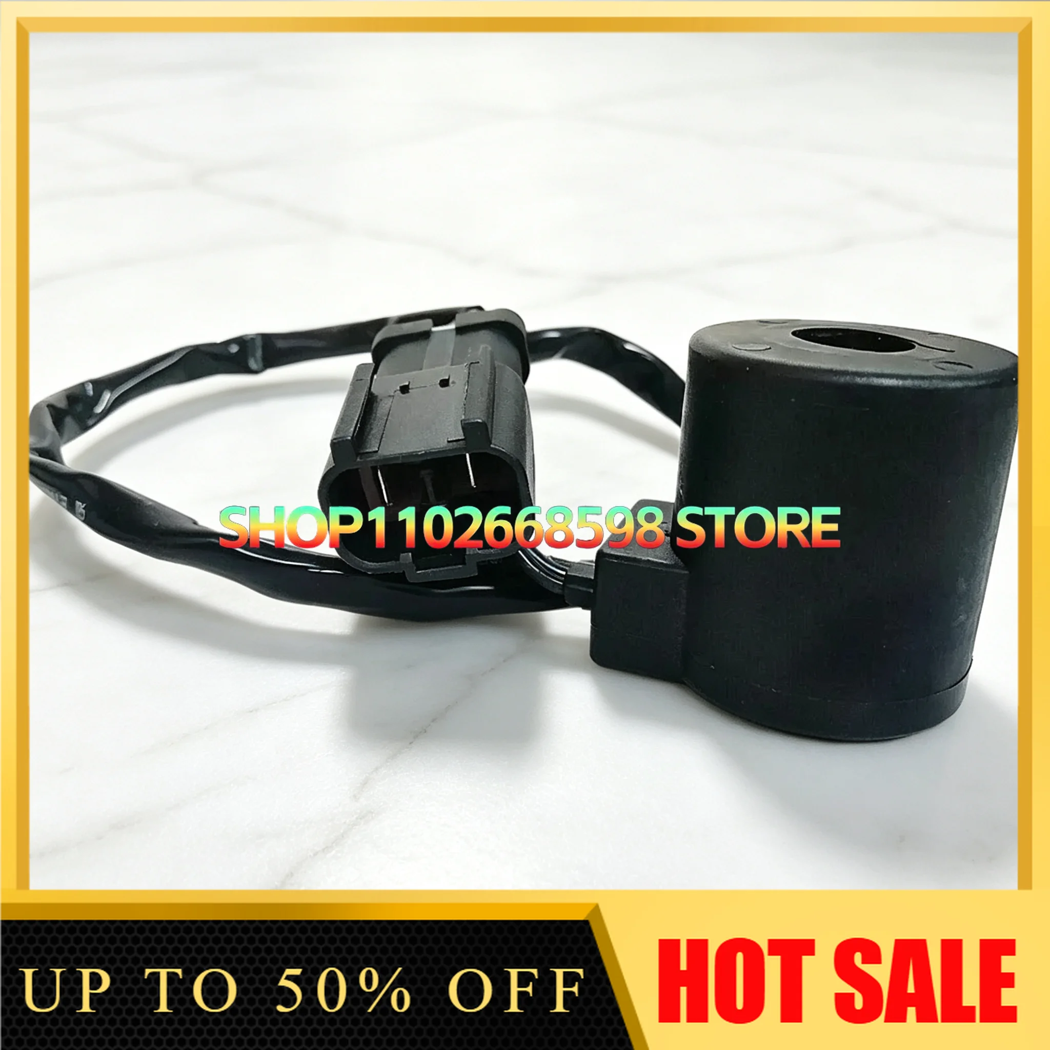 For Excavator Accessories PC200-5 Rotary Rotary Solenoid Valve Coil 24V Hole 13mm High 41mm