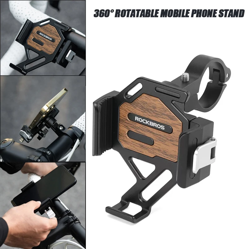 

360 ° Поворотный держатель для телефона на мотоцикл/электровелосипед с амортизацией для навигации, для труб с диаметром 22.2 / 25.4 / 31.8 мм