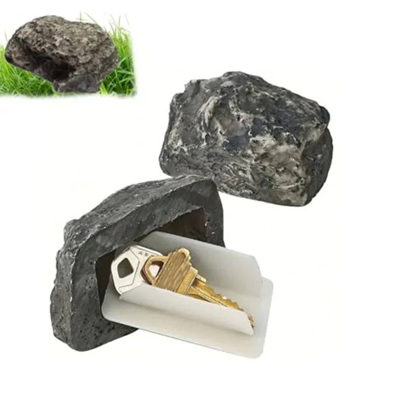 Secret Key Hiding Stone Outdoor Courtyard Theft Prevention Fake Rock Storage Box Garden Ornament Decoration