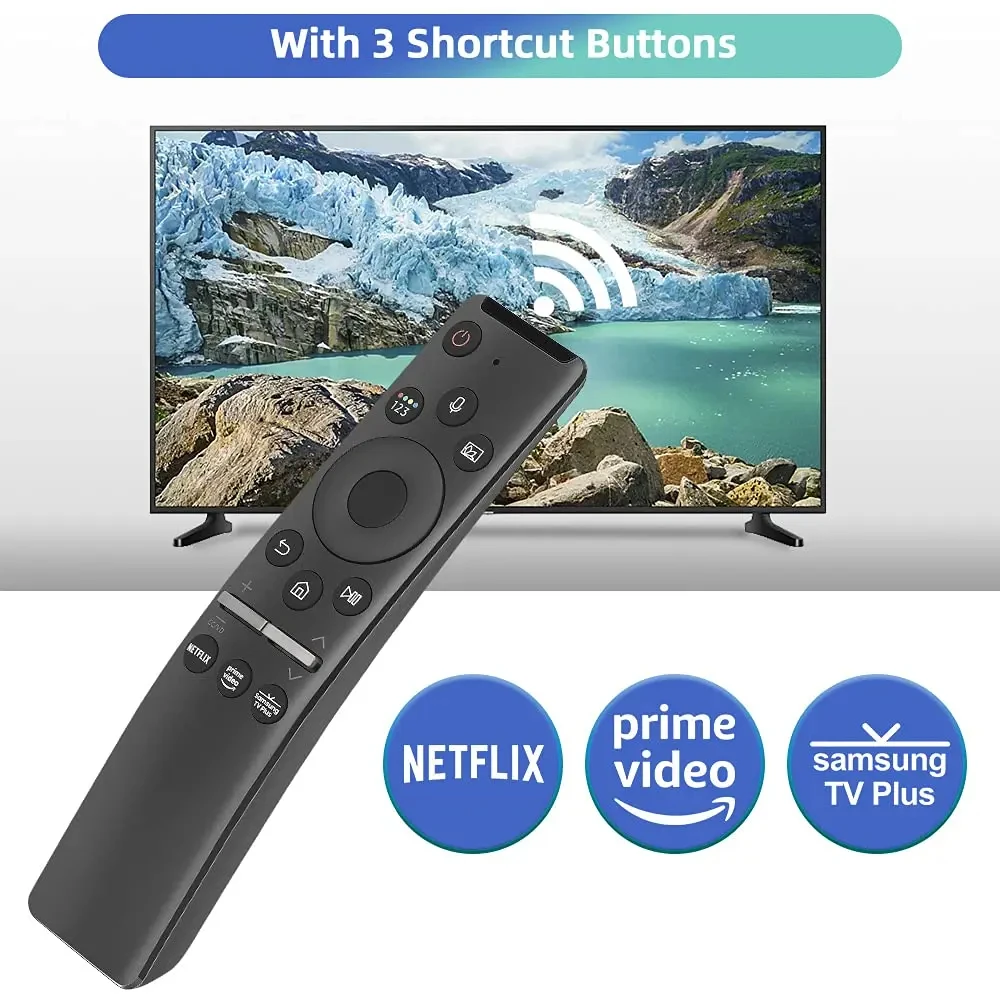 Universal Voice Remote Control BN59-01330A Replacement Remote Compatible for Samsung Smart TV with Netflix Prime Shortcut Keys