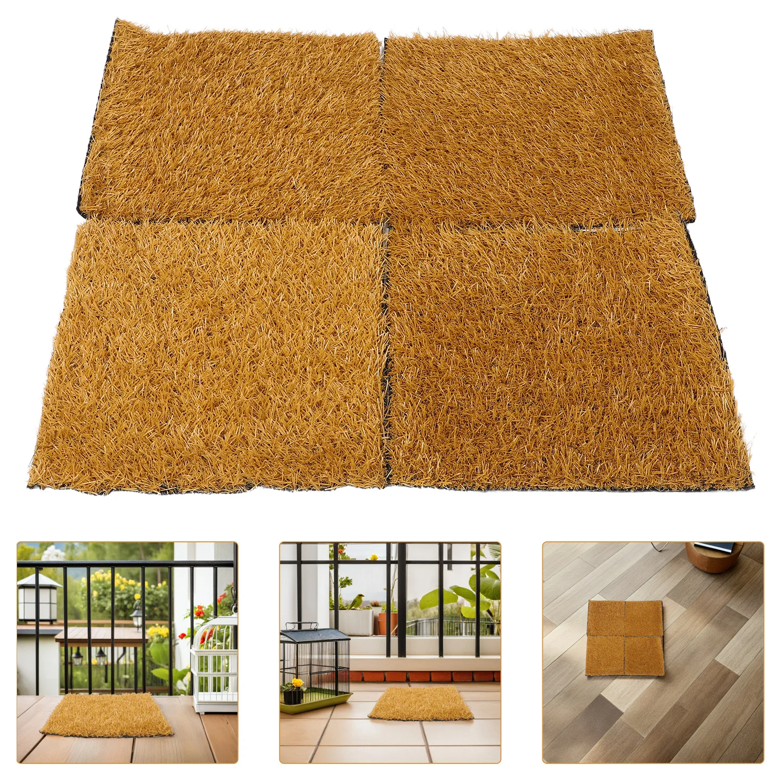 

4Pcs Washable Artificial Nesting Pads Soft Reusable Nest Box Mats for Chicken Coop Bedding Nest Box Pads