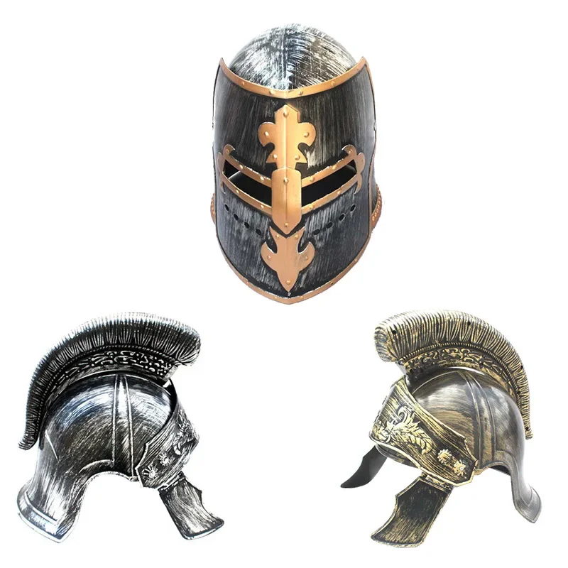 Halloween Costumes Anime Cosplay Medieval Punk Vintage Cross Templar Knight Helmet Mask Halloween Party for Men and Women QW9465