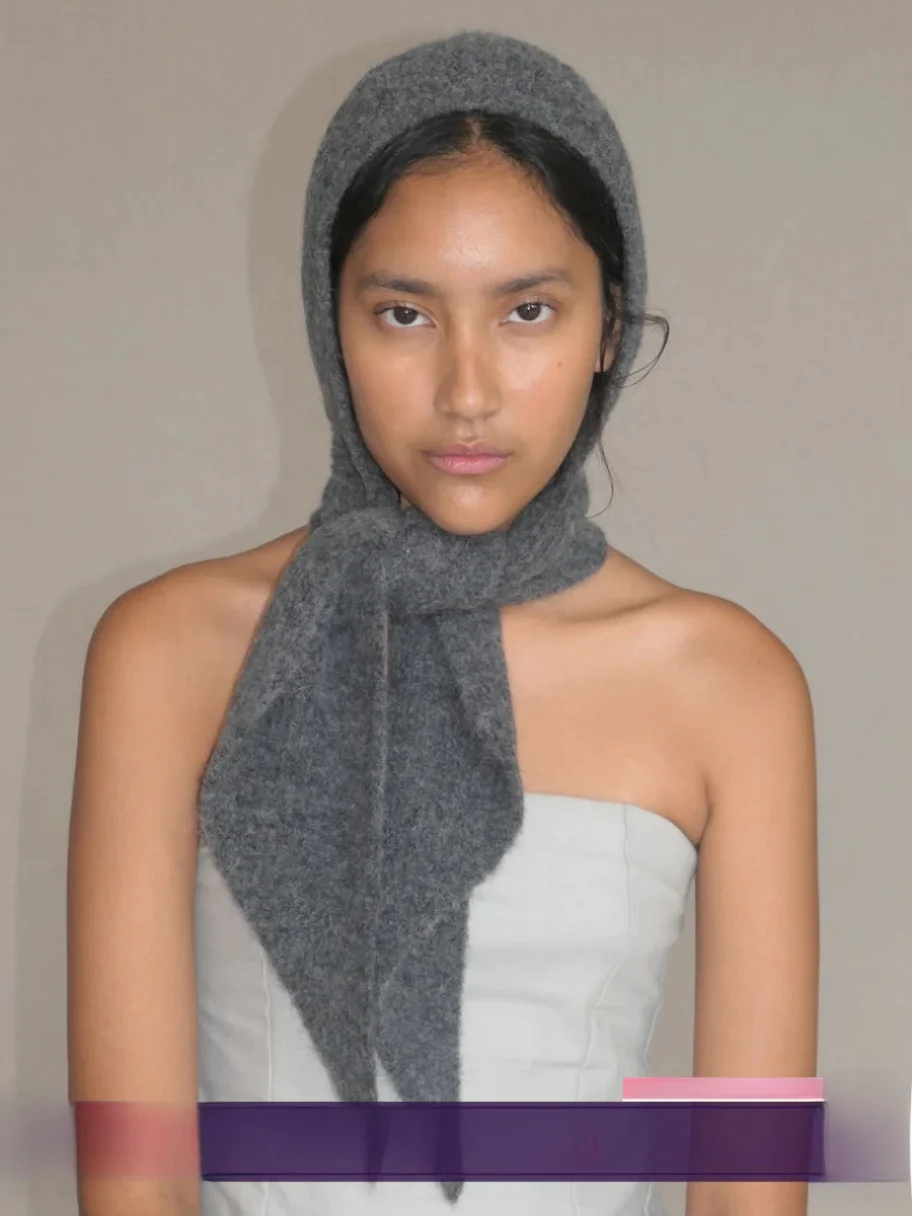 

Paloma Wool ey Knitted Hat Scarf awl Warm Faionable Wool Blend Winter Accories ex Color Ne Warmer