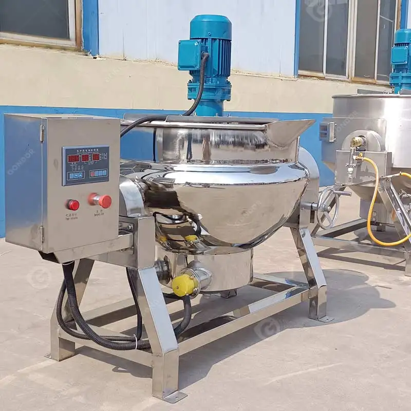 

High Pressure Double Stirring Stainless Steel Jacket Syrup Boiler Cooker Electric Gas Mixer Sugar Candy Pot For Mixer