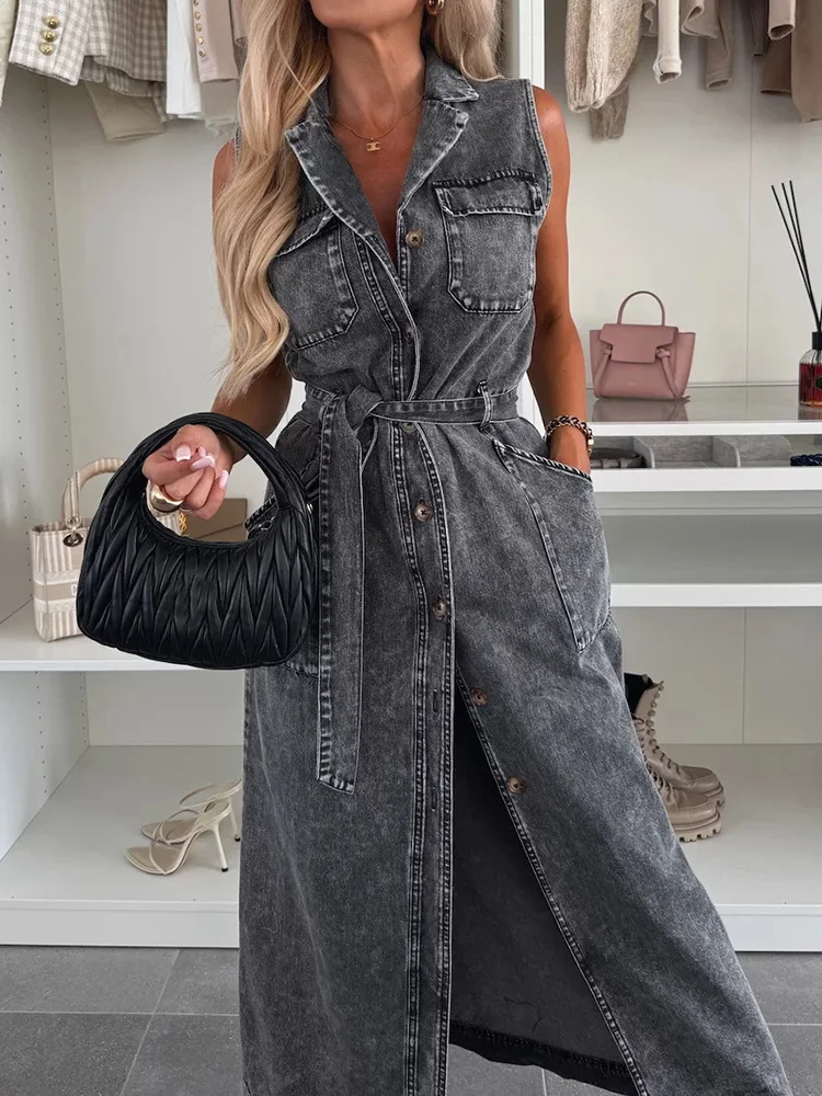 

Half Sleeve Holiday Fashion Party Dress, Women Spring Summer V Neck Chic Maxi Dress, 2025 Single-Breasted Elegant Ladies Dress