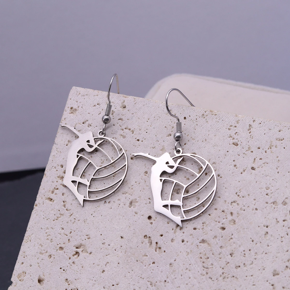 Women'S Volleyball Accessories - Kinitial feminino jogador de vôlei brincos