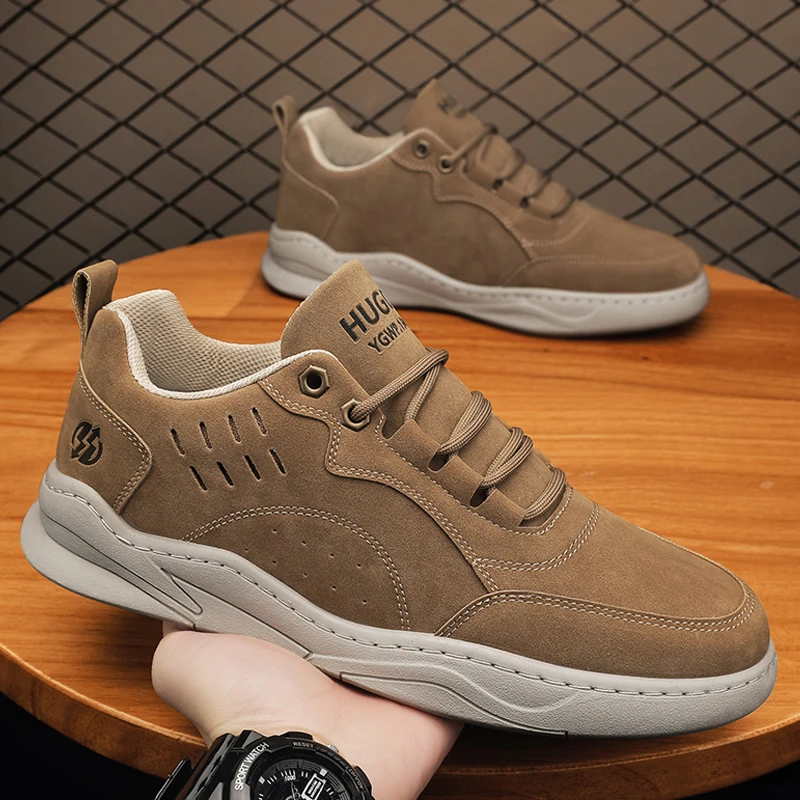 Trend Casual Men Shoes Sneakers Breathable Leather Shoes for Men Korean style Leisure Male Footwear Men Vulcanized Shoes