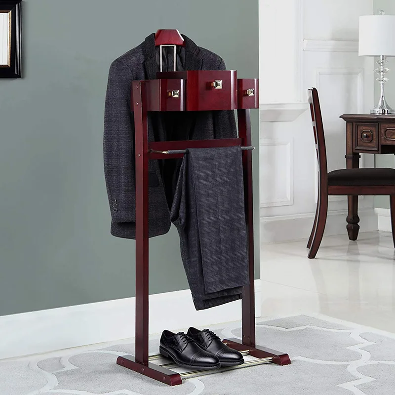 Home Adult Office Hanging Hanger American Solid Wood Coat Rack Floor Suit Rack Shelf All Solid Wood