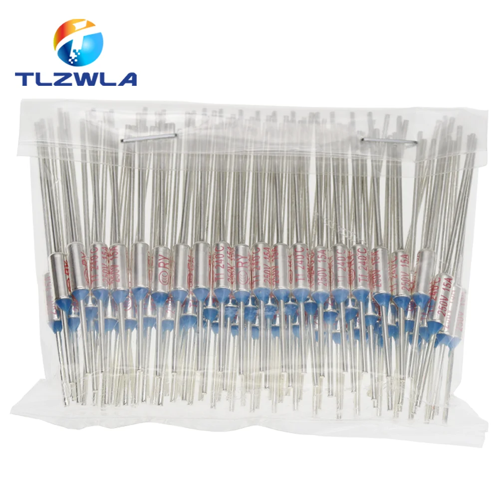 10PCS Temperature RY 10A 15A 250V Tf Thermal Fuse 65C 85C 100C 105C 110C 120C 130C 152C 165C 172C 185C 192C 200C 216C 240C 280C