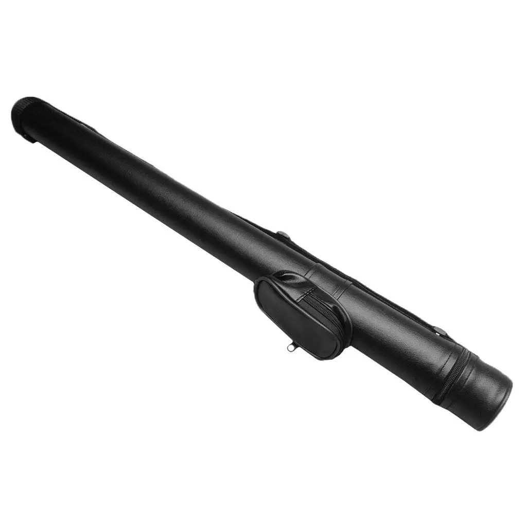 

Hard Pool Cue Bag Leatherette 2 Holes Adjustable Shoulder Strap Carrying Bag Accessory Protector Lightweight for Pool Stick