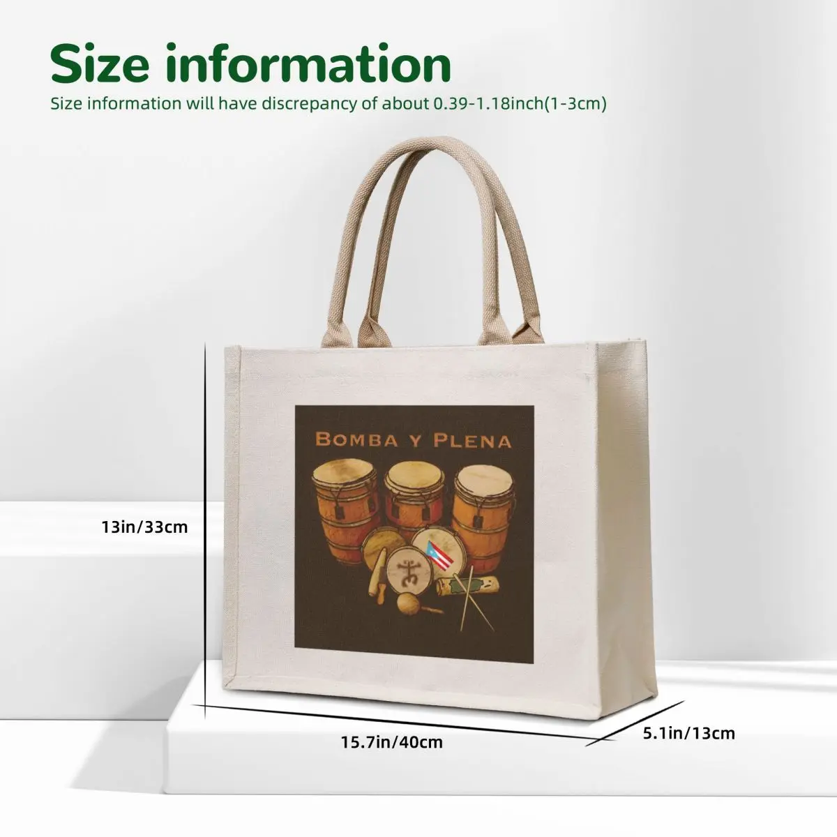 Bomba y Plena Puerto Rico Tote Bag free delivery bags Portable shopping bag Women's shopper reusable grocery bags