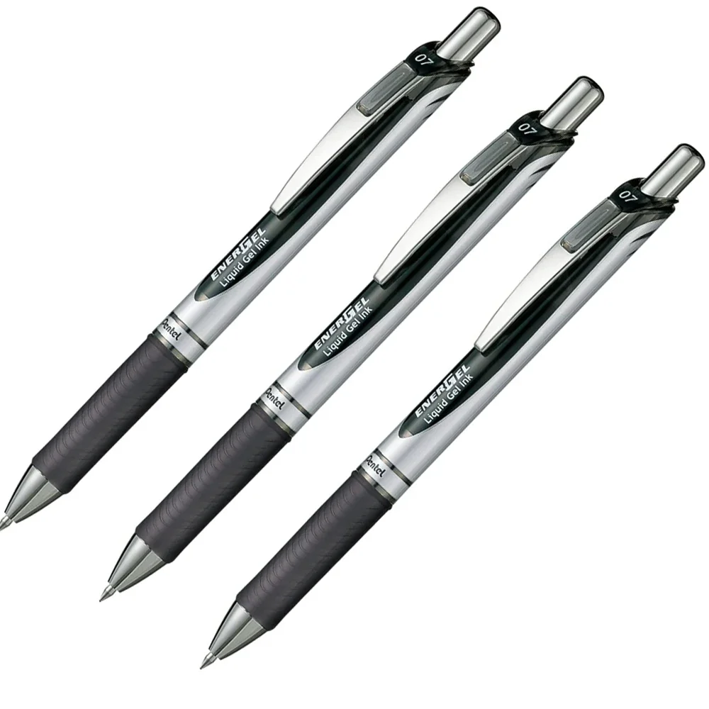 Pack of 3 - Pentel ENERGEL BLN77 Gel Pen 0.3 0.5 0.7 1.0 Mm Quick-drying Neutral Gel Signature Ink Ball Pen Smooth Writing