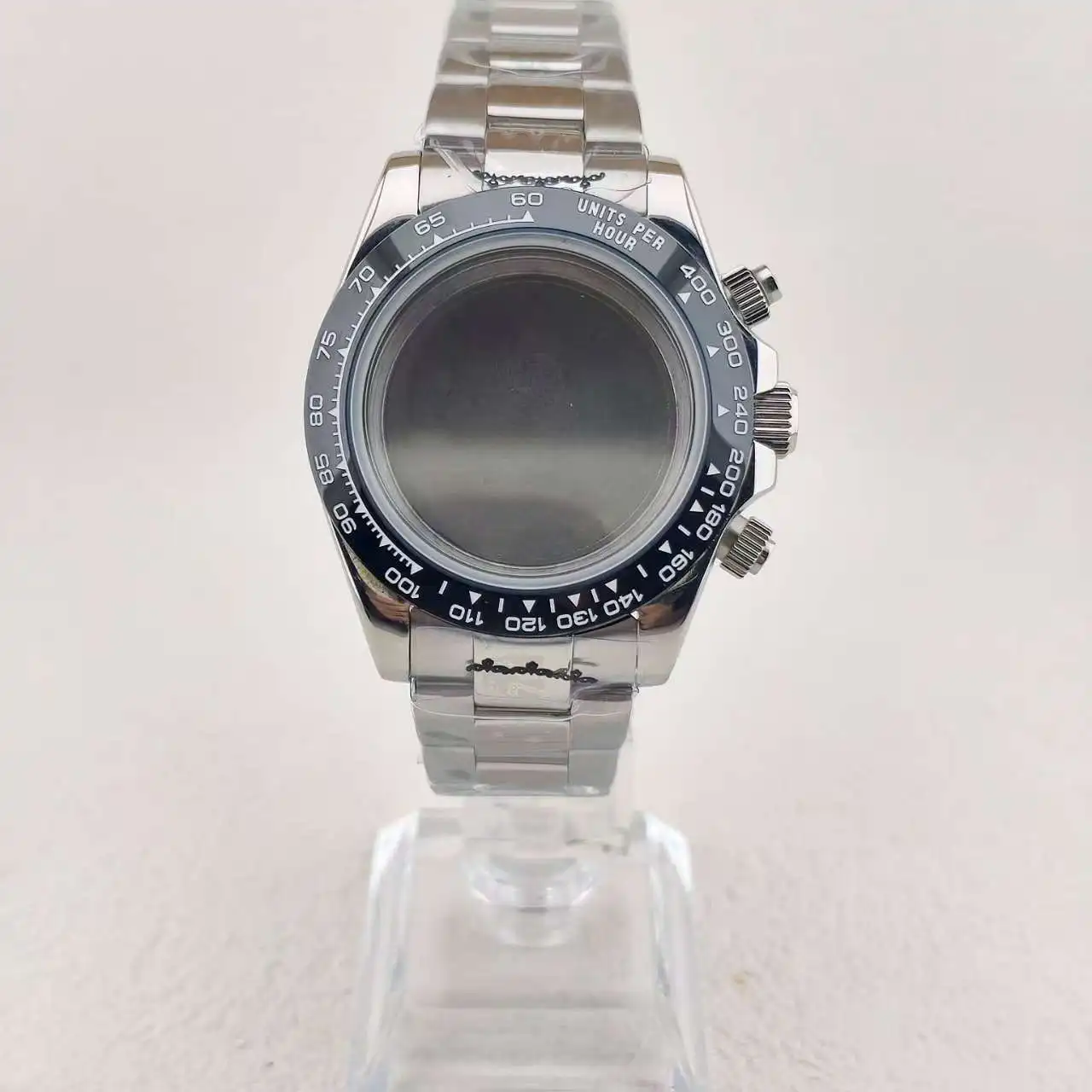 Boîtier vk63 39mm, boîtier étanche en verre saphir en acier inoxydable 904L, boîtier de montre de luxe pour hommes, adapté au cadran de 29mm