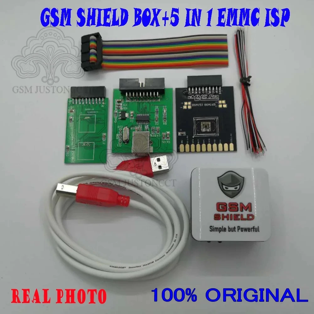 The Newest  GSM SHIELD Box + 5 in 1 EMMC Adapter Repair Imei Reset Google account