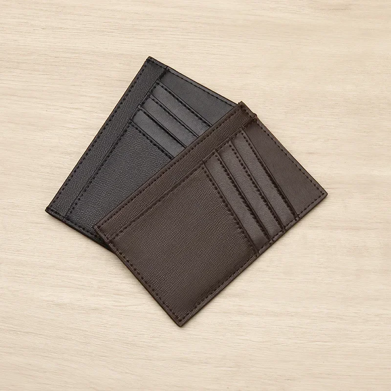 Men Wallets Genuine Leather Card Purse Male Money Bags Slim Thin Minimalist Wallet Male Black Wallet Simple Mini Card Holder