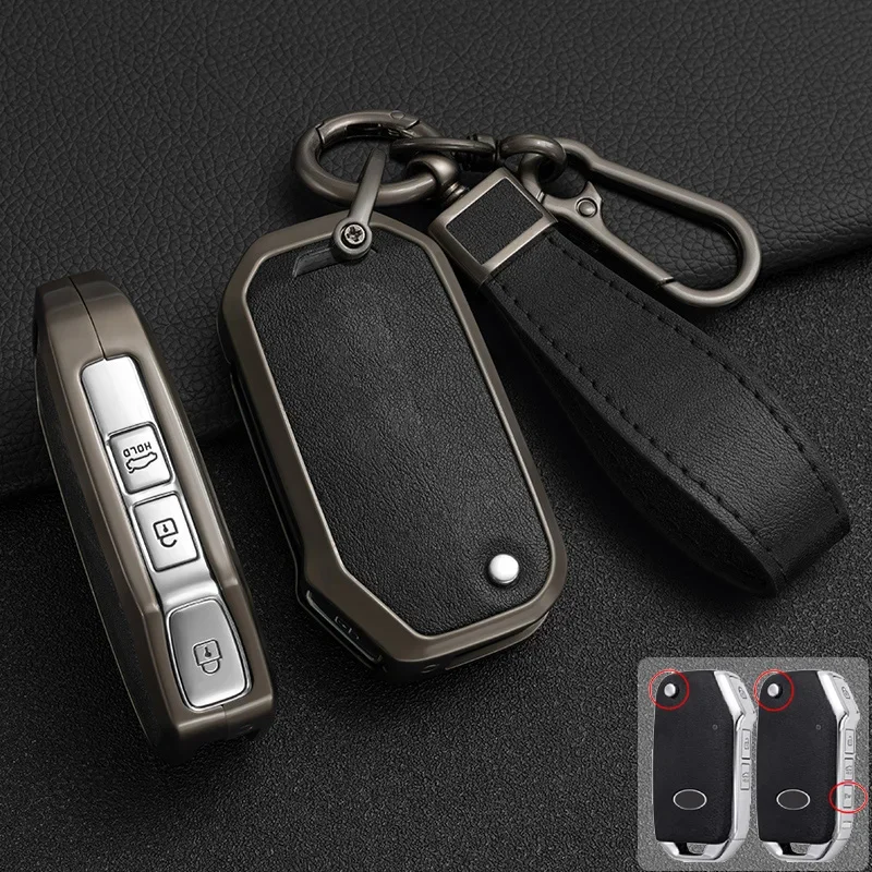 

Zinc Alloy + Leather Car Key Case Cover For KIA Ceed 2023 CD Forte 2018 2019 2021 Cerato 2019 K3 Gt Seltos Sportage 2020 Sorento