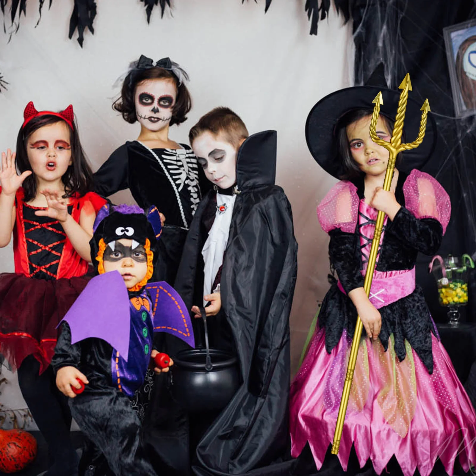 스타일 할로윈 악마 삼지창 가벼운 플라스틱 의상 파티 코스프레 무도회 무대 소품 성인용