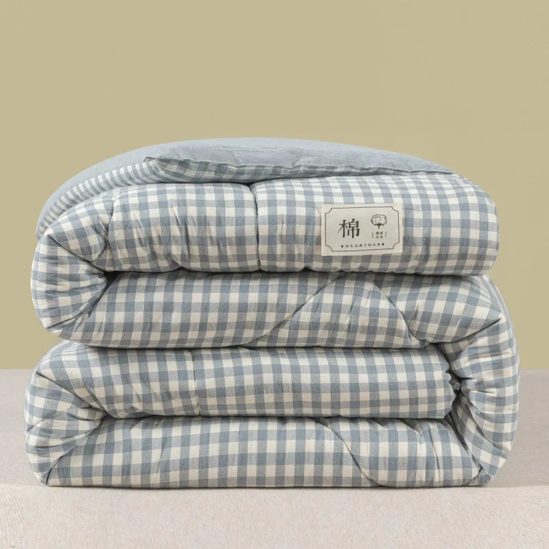 

Spring Summer Plaid Quilt Universal Single Double Bed Durable Antibacterial Quilt Soft and Comfortable Thin Quilts New Sales