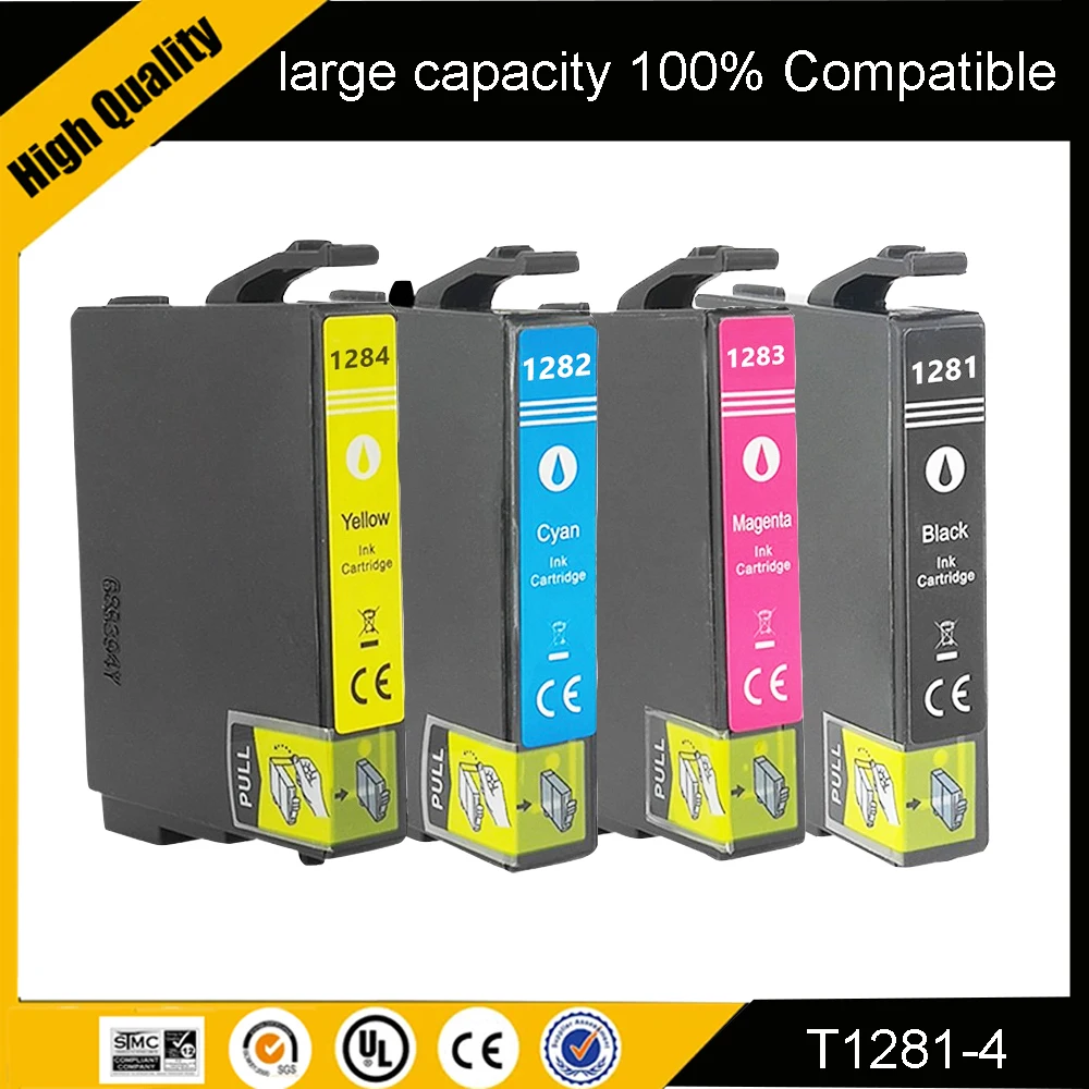 

T1281 T1282 T1283 T1284 Чернильный картридж, совместимый для принтера EPSON stylus S22 SX130 SX125 SX235W SX435W SX425W BX305F BX305FW