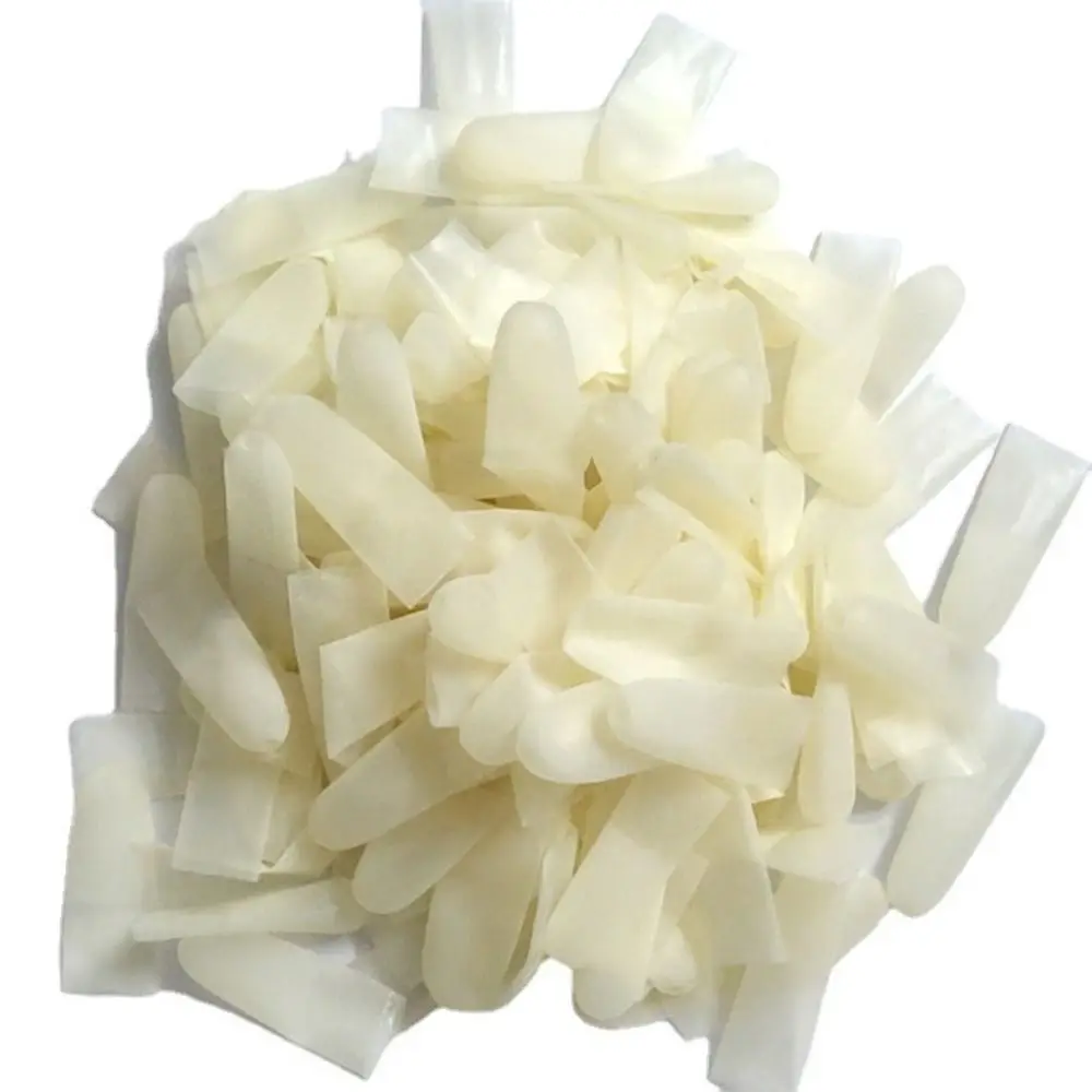 100PCS Latex Disposable Finger Cover Transparent Frosting Dustless Anti-static Finger Cots Protector Non-slip
