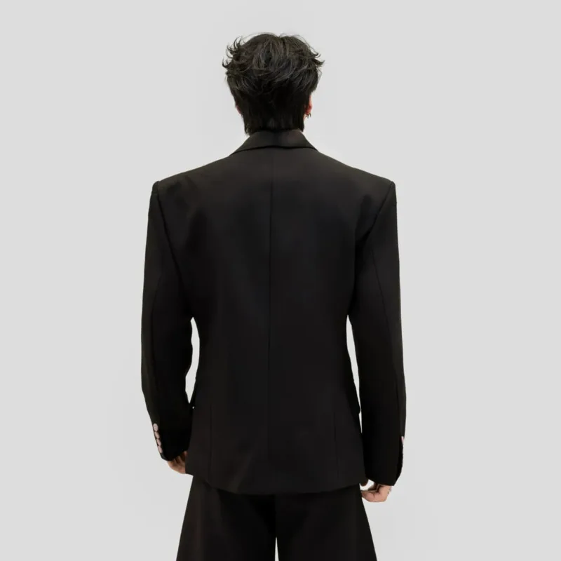 WVGA Spring Autumn New Men's Diamond Design Embellished Heavy Blazer High-End Personalized Wide-Shoulder Niche Jacket Ins W26419