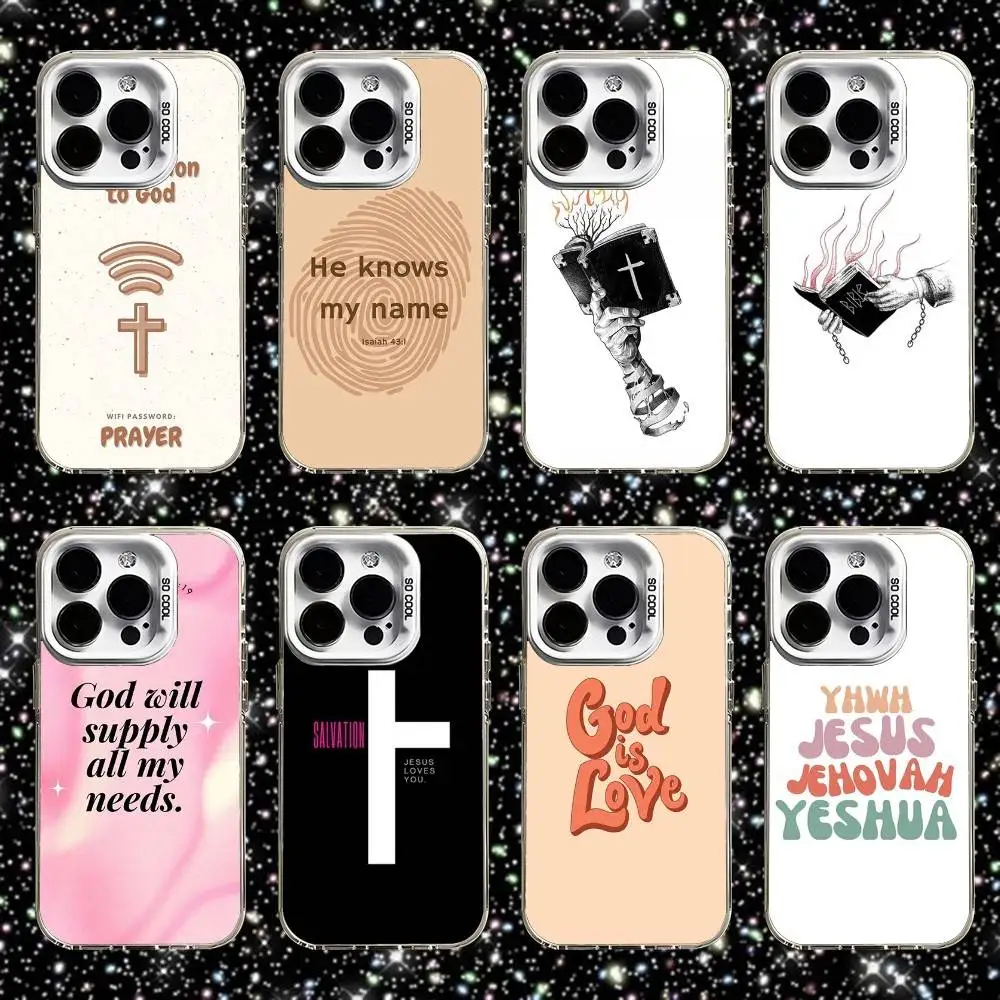 

Bible Verse Jesus Christian Phone Case For iPhone 16,15,14,13,12,11,Pro,XS,Max,Plus,Mini,SE White Candy Matte Shockproof Cover