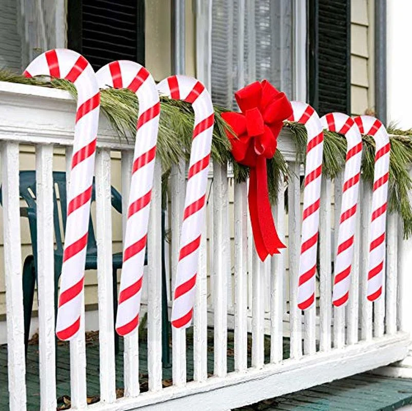 90cm Inflatable Christmas Cane Balloon Merry Christmas Decorations for Home Xmas Ornaments Outdoor Decor Navidad Gifts Noel