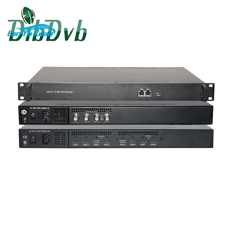 12CH UHD 4K HD SDI to IP Video H.265 Encoder Low Bitrate Live Streaming Encoder Real-Time Bitrate Monitoring with MPTS/SPTS