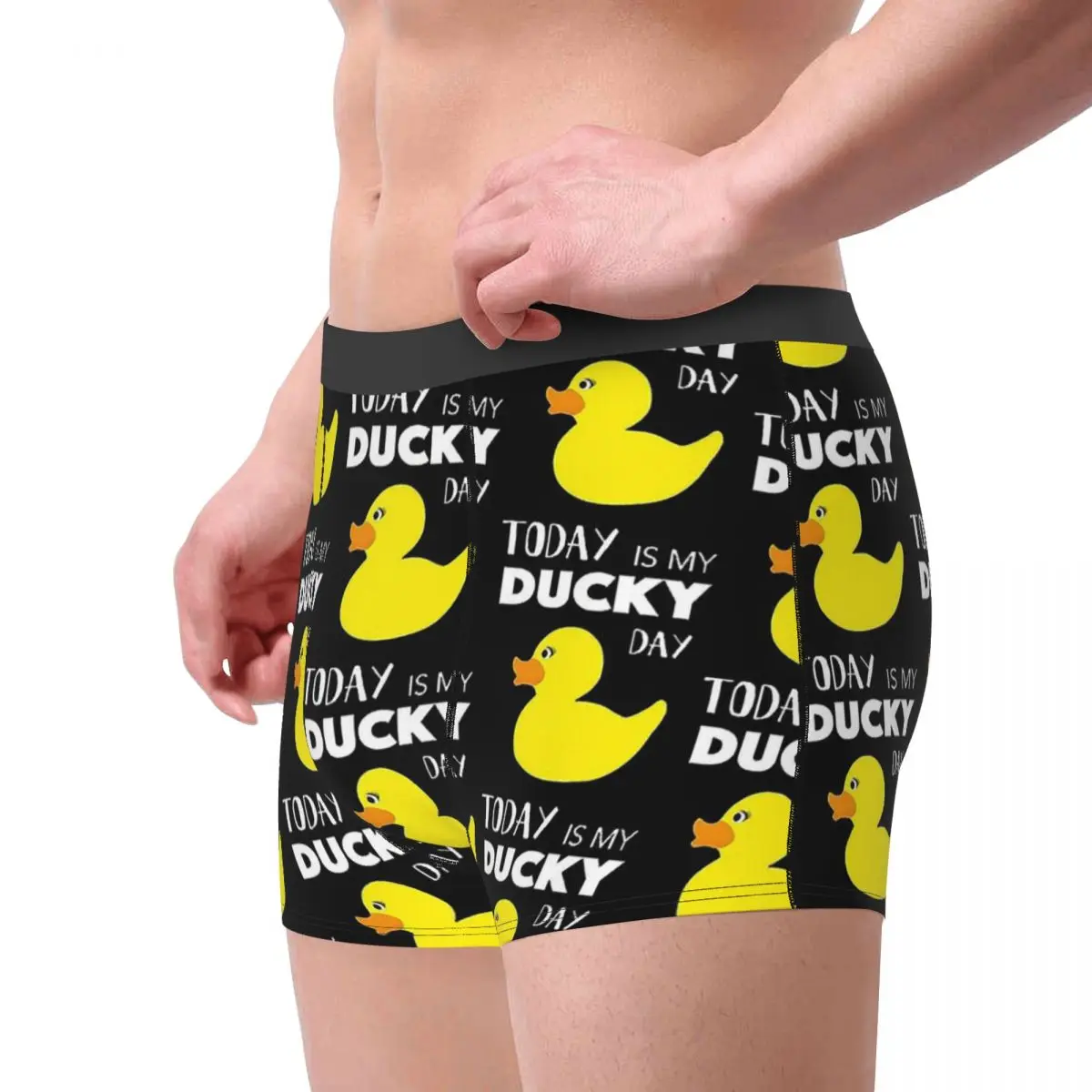 Today Is My Ducky Day Lucky Day Gift Rubber Duck Bath Toy Yellow Cute Underpants  Panties Man Underwear Sexy Shorts Boxer Briefs