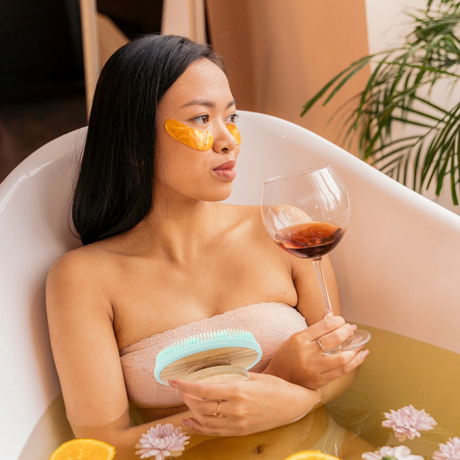 

Silicone Bath Brush Soft Flexible Bristles Exfoliating Body Scrubber Massage Back Shower Brush for Deep Pore Cleansing