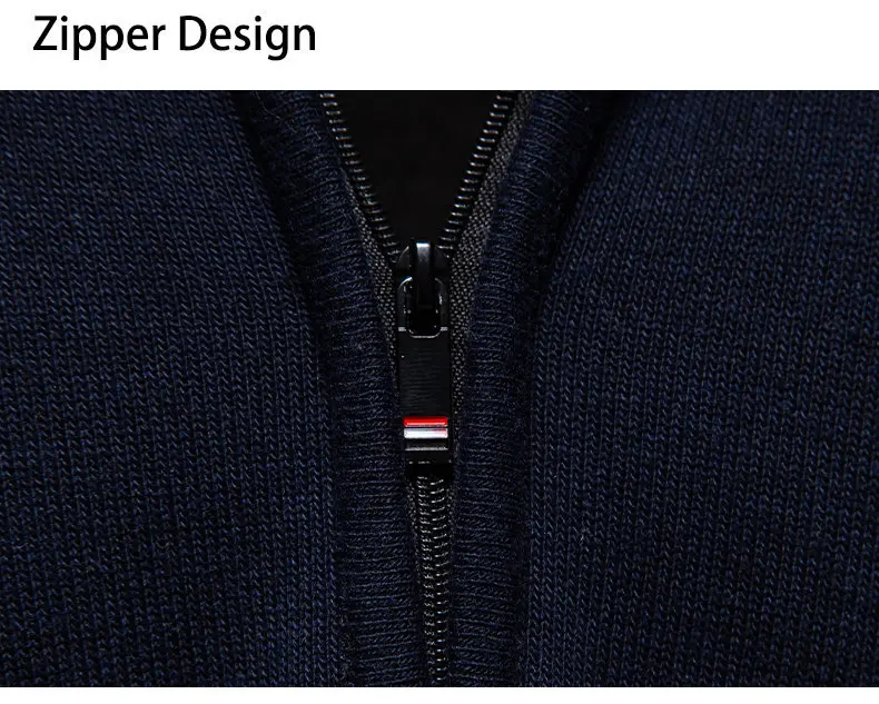 Herren-Fleece-Pullover mit halbem Reißverschluss und Stehkragen für Herbst und Winter, lässiges Jugendtrend-Strickoberteil, bequeme, vielseitige Kleidung – Detail 17