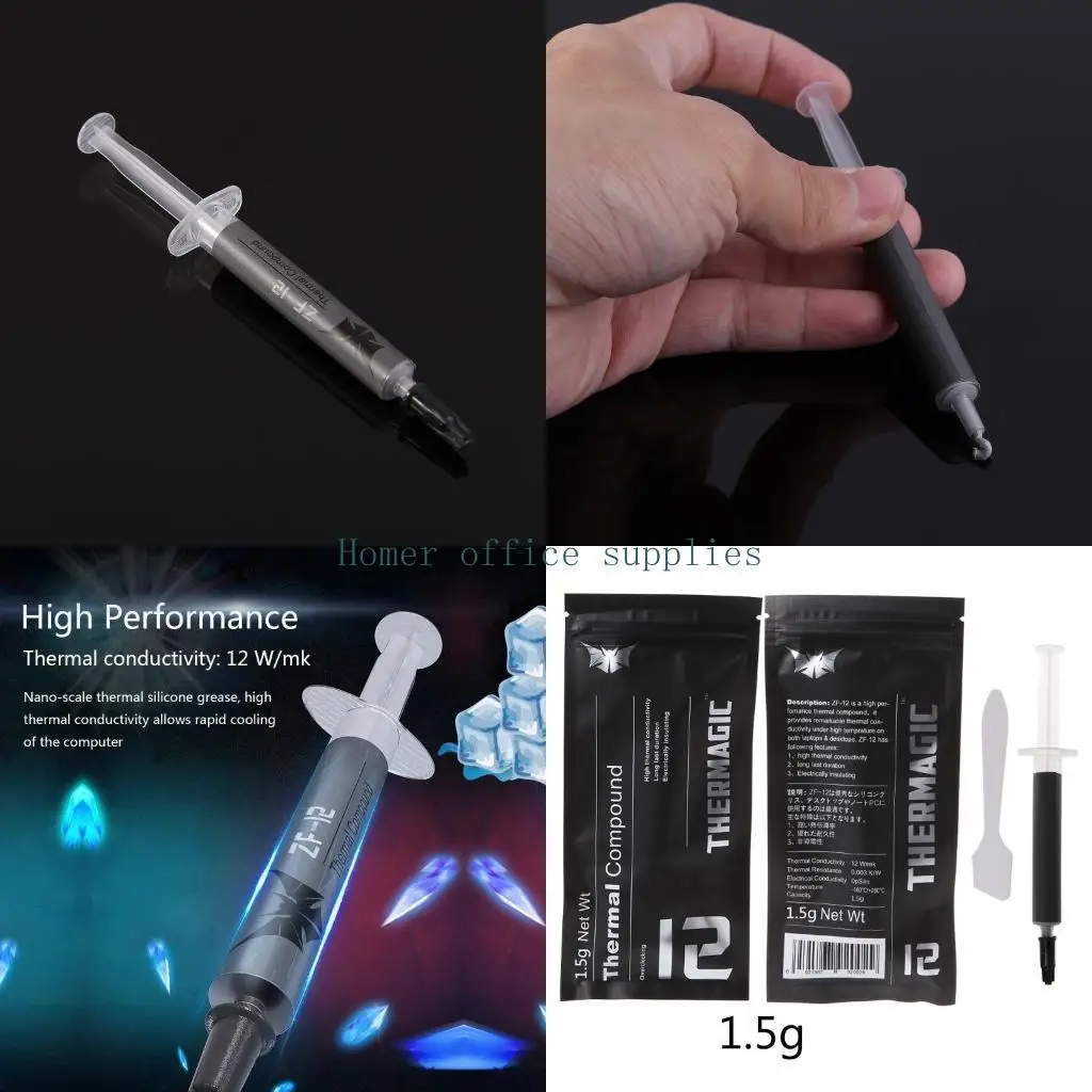K43B Silicone Compound Thermal Paste Conductive Grease Heatsink For CPU GPU Notebook Cooling Accessories 1.5g ZF-12
