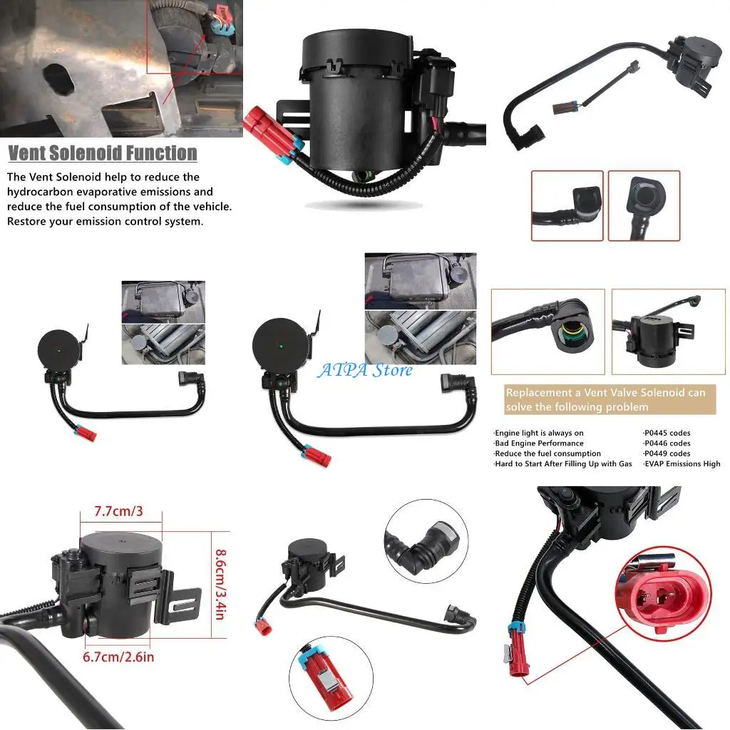

U13C Evaporative Emission Control System VaporCanister PurgeValves for 25948082 CVS10