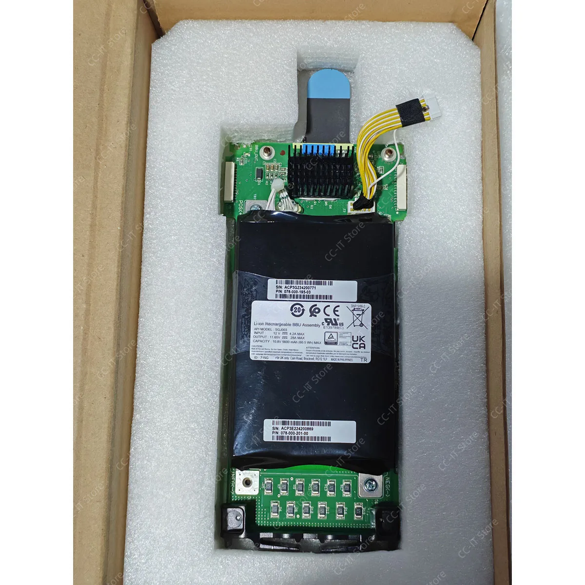 078-000-195-03 078-000-201-00 SGJ003 Li-ion Rechargeable BBU Battery Assembly 10.8V 5600mAh Storage Controller Backup Battery
