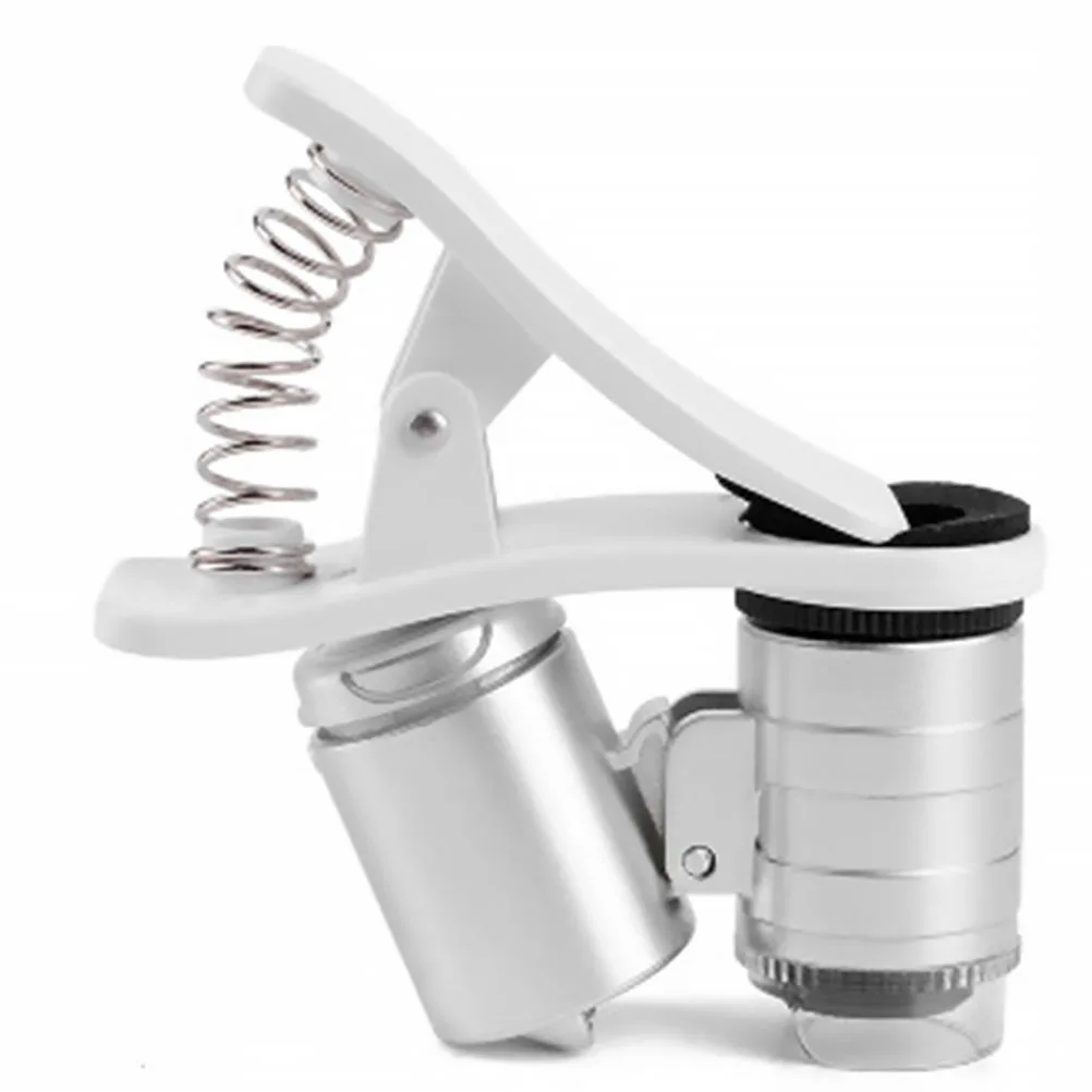 

60X Pocket Microscope Magnifying Glass With Led Light For Currency Jewelry Inspection Use Compact Size Easy