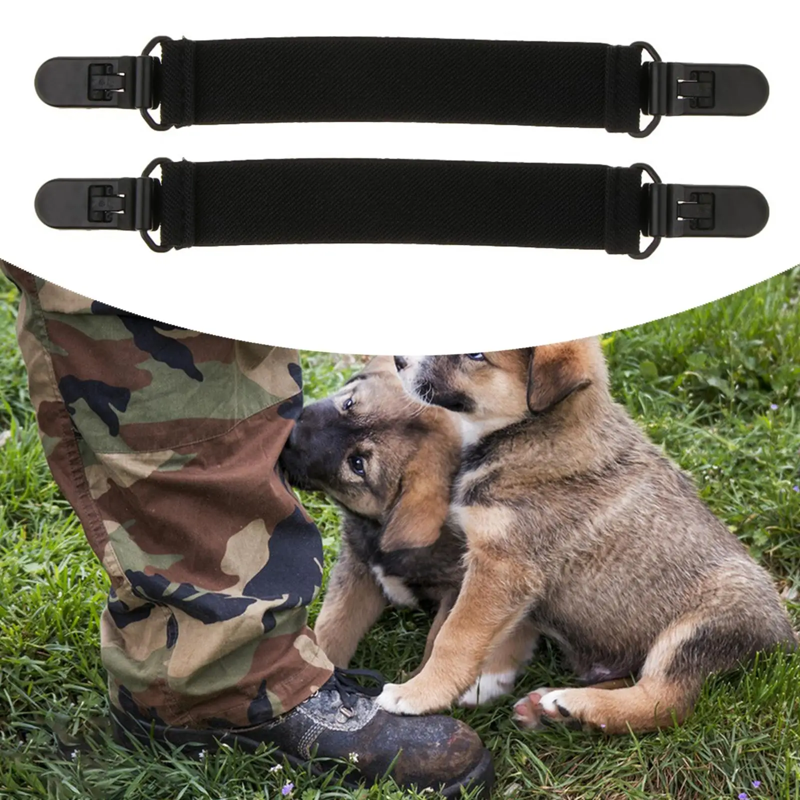 

2 шт., брюки, захваты для ног, эластичный ремень, универсальный, черный, противоскользящий, прочный, 21 см x 2,5 см, зажимы для брюк