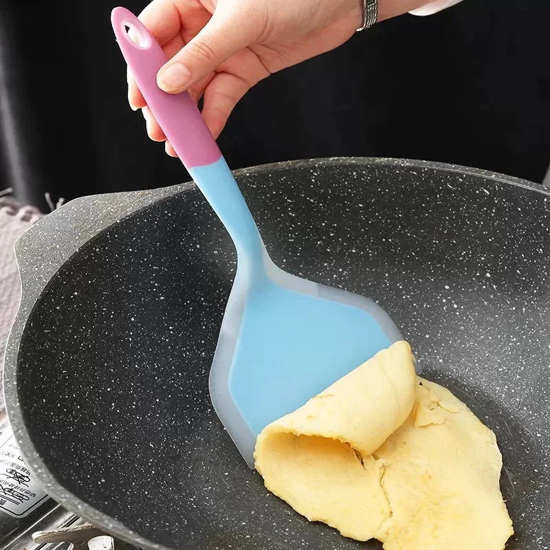 Silicone Kitchen Ware Cooking Utensils Spatula Beef Meat Egg Kitchen Scraper Wide Pizza Cooking for Tools Shovel Barbecue Dining